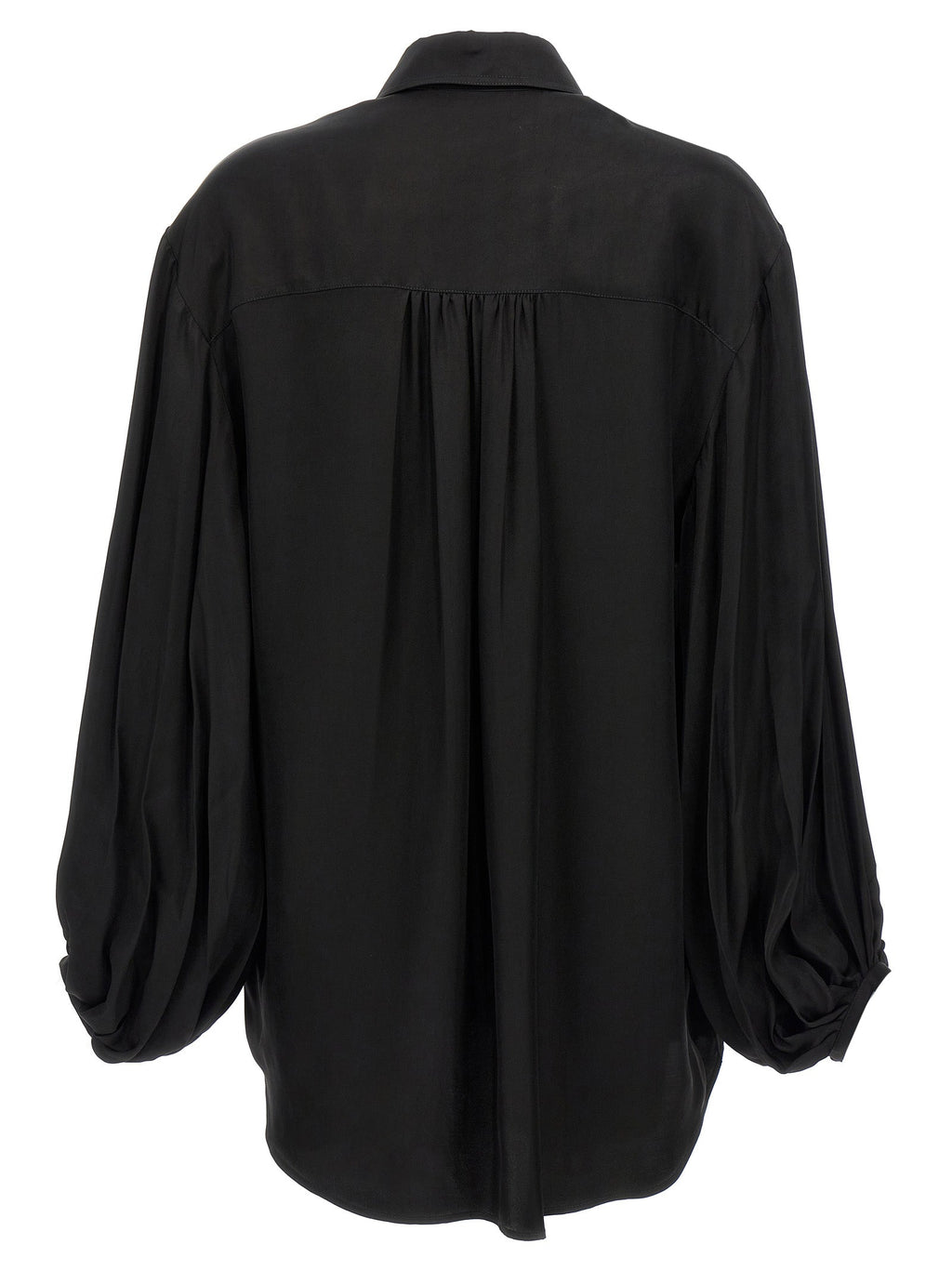 Khaite Black Cupro Blouse