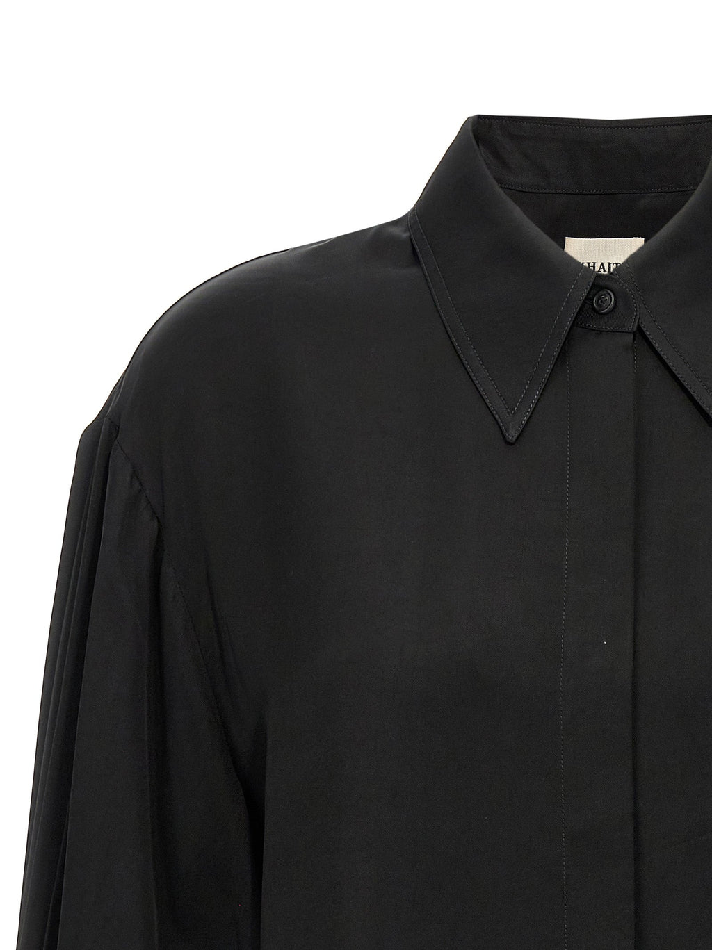 Khaite Black Cupro Blouse