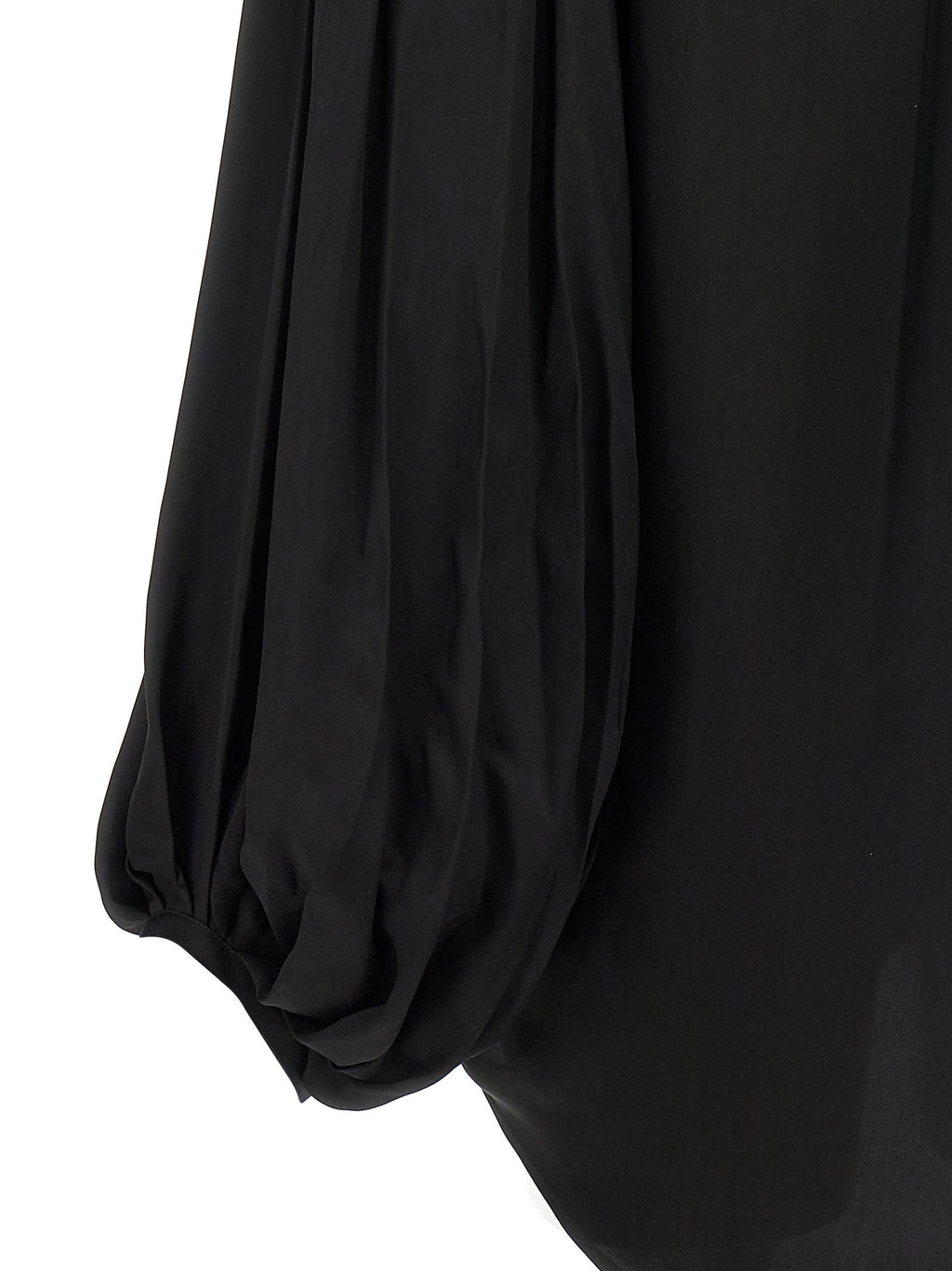 Khaite Black Cupro Blouse