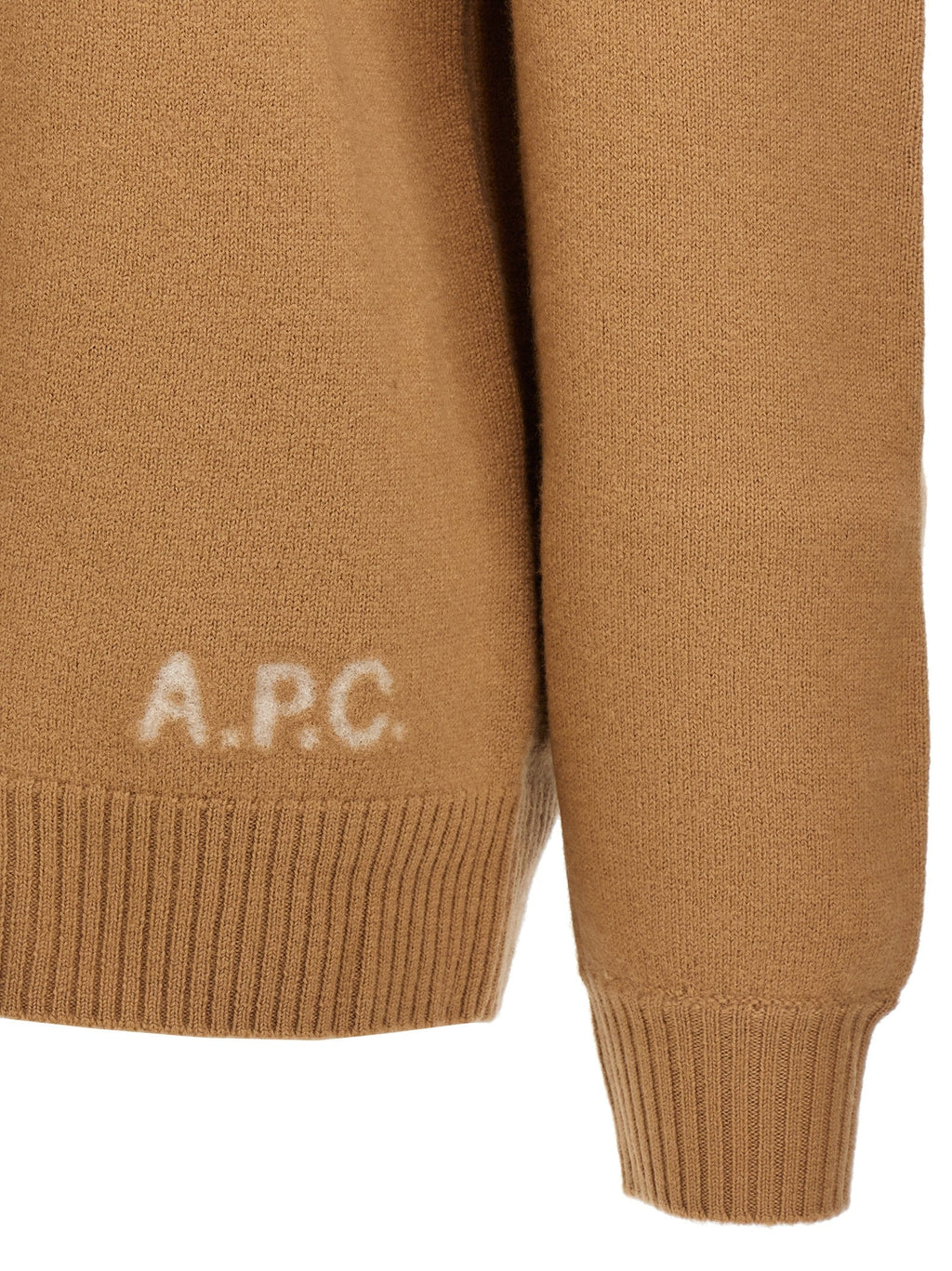 A.P.C. Beige Virgin Wool Cardigan