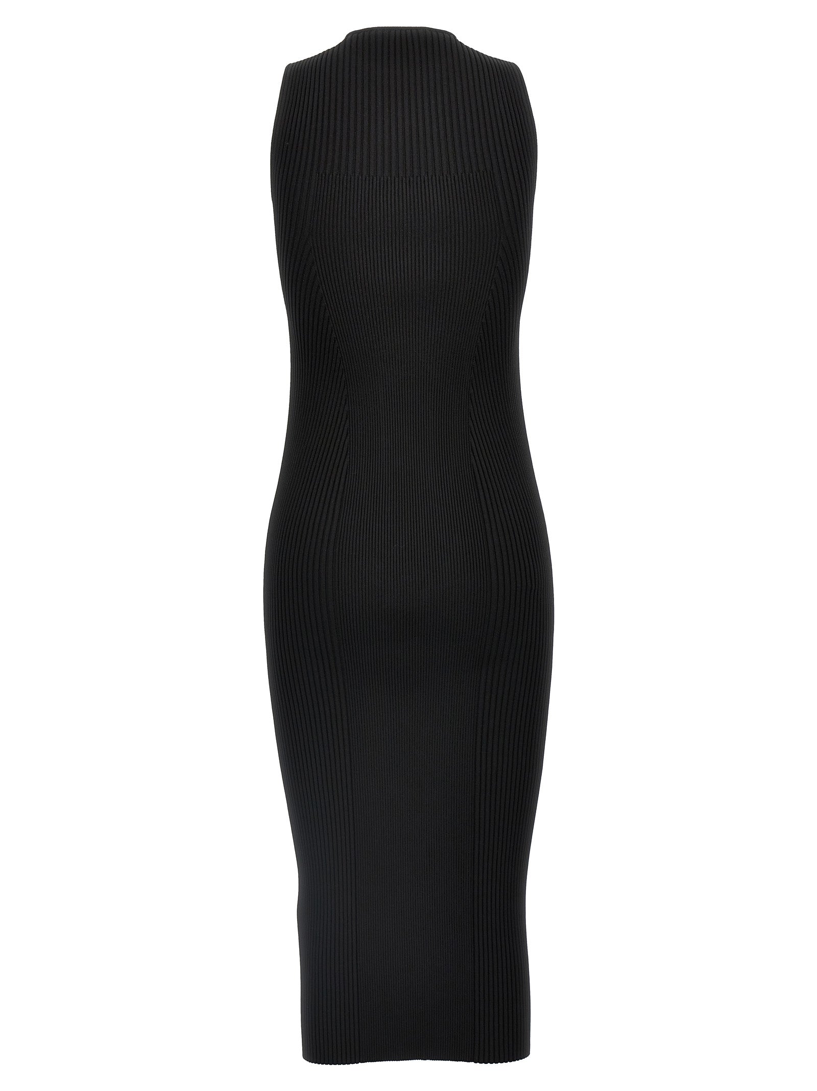 Alexander McQueen Black Viscose Midi Dress