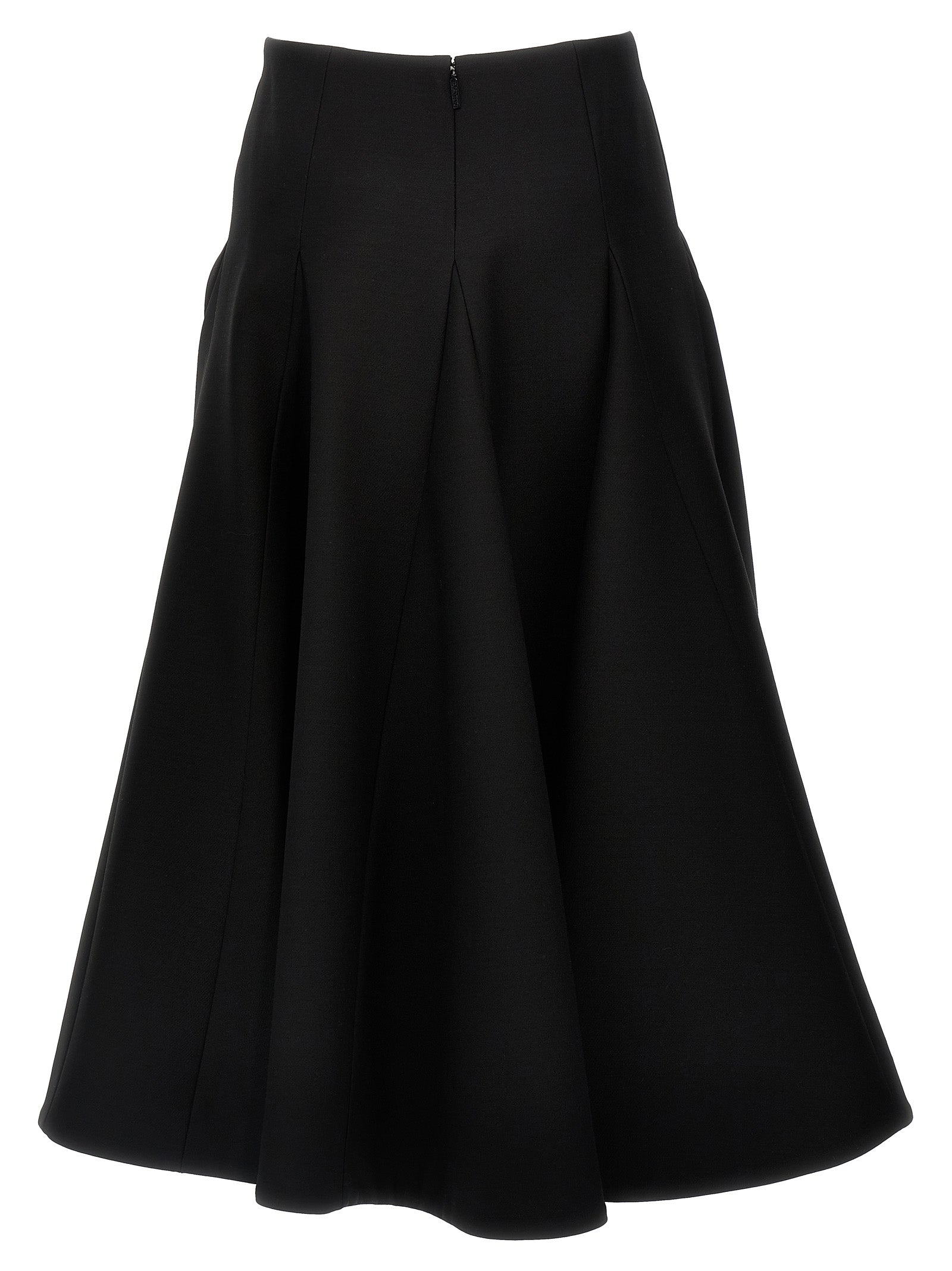 Valentino Garavani Black Virgin Wool Mini Skirt