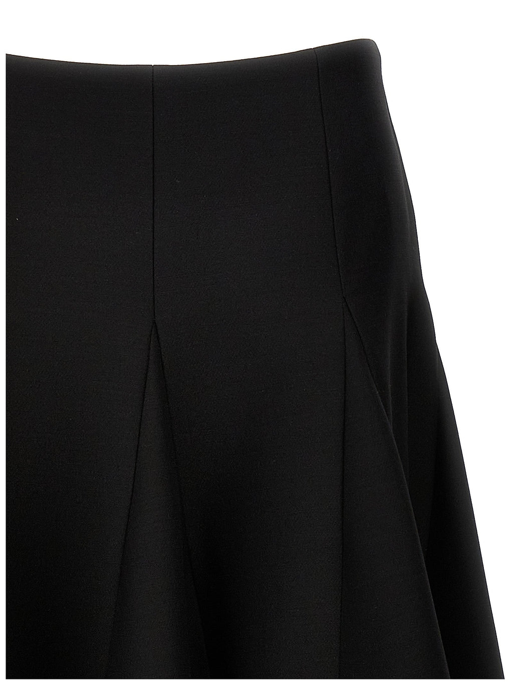 Valentino Garavani Black Virgin Wool Mini Skirt