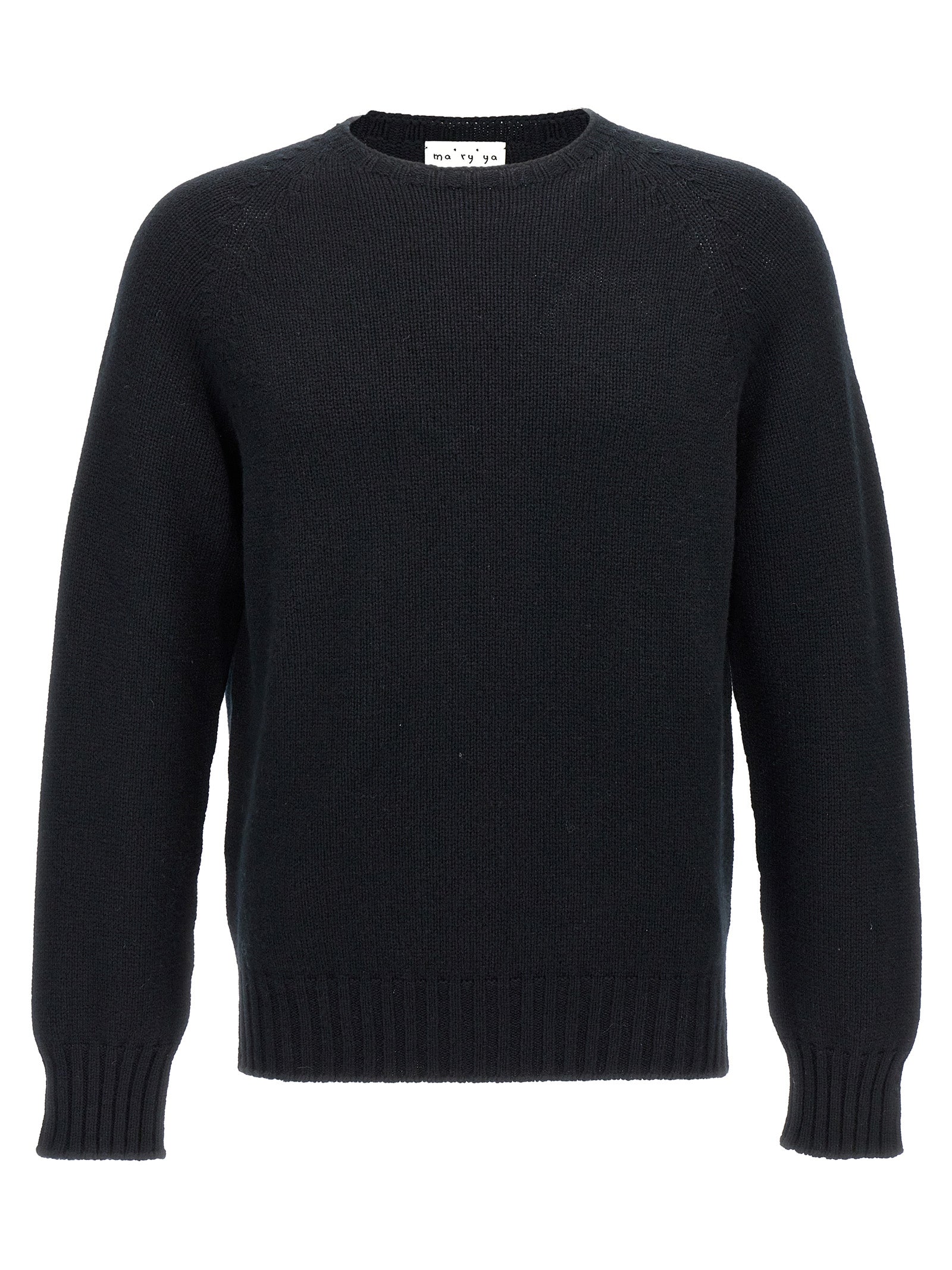 MA'RY'YA Black Wool Cardigan