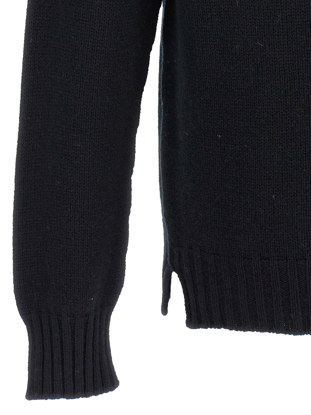 MA'RY'YA Black Wool Cardigan