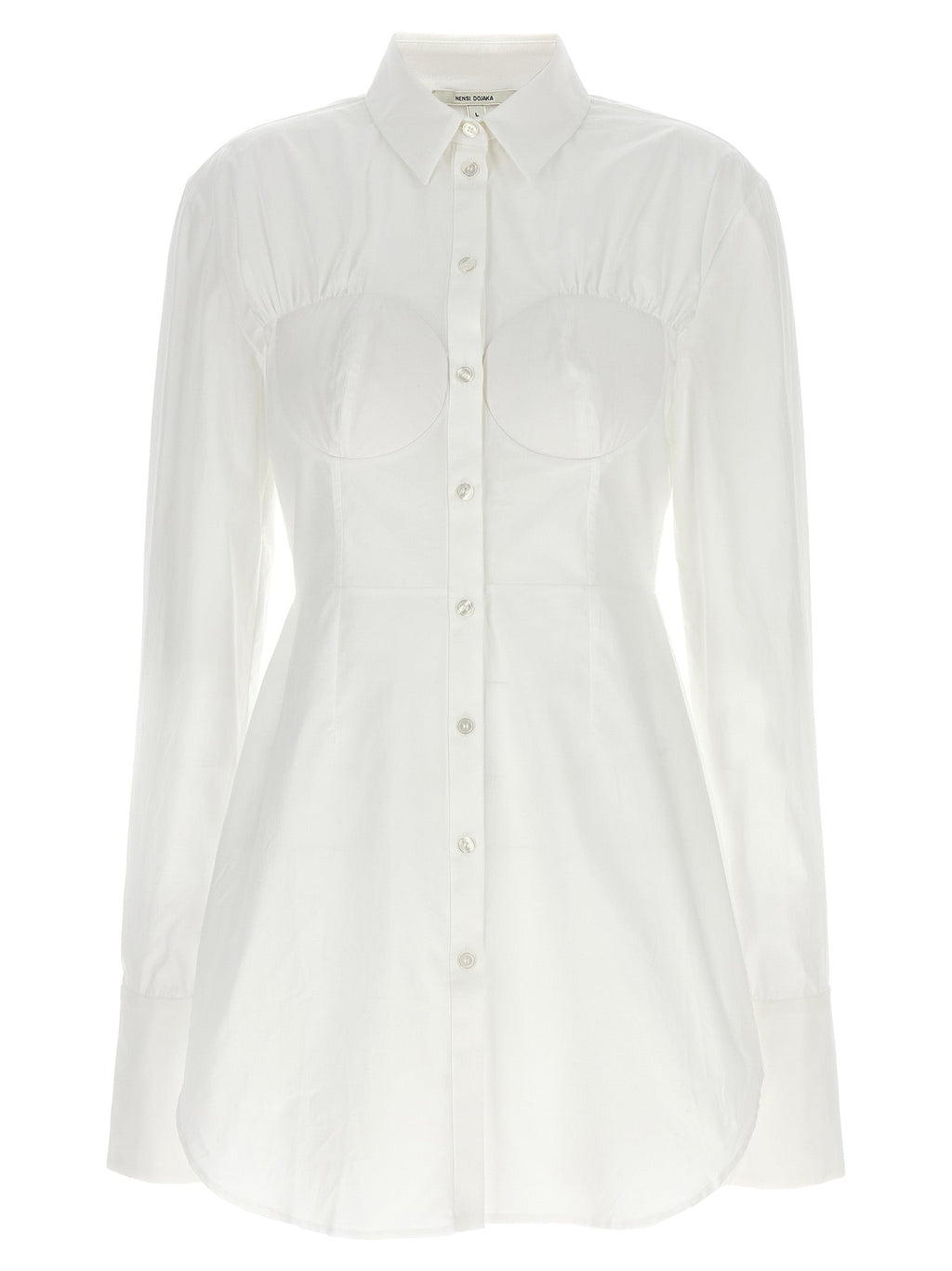 Nensi Dojaka White Cotton Blouse