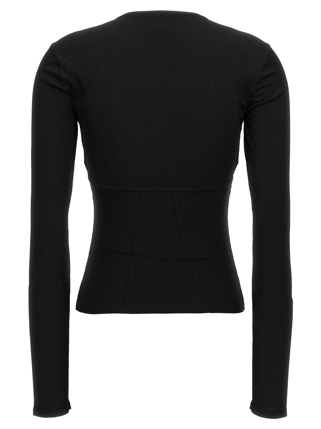 Nensi Dojaka Black Viscose Tank Tops