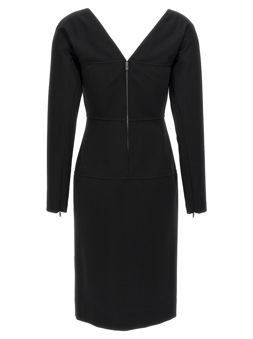 Fendi Black Viscose Midi Dress