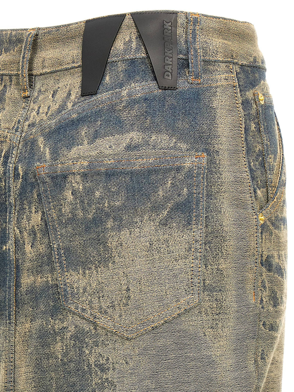 Darkpark Blue Cotton Mini Skirt