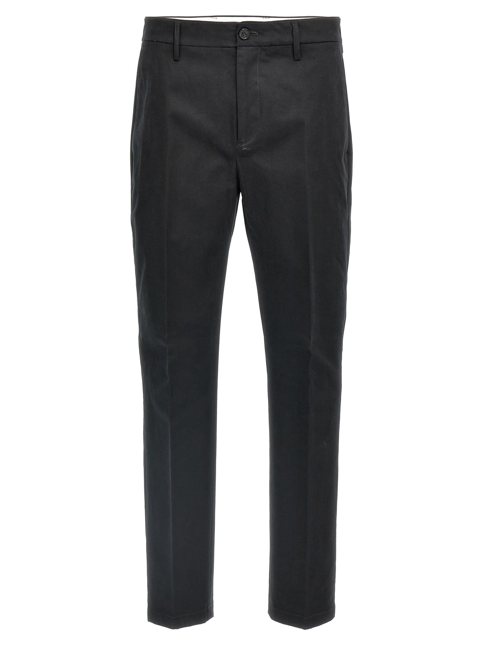 Department 5 Black Cotton Casual Pants