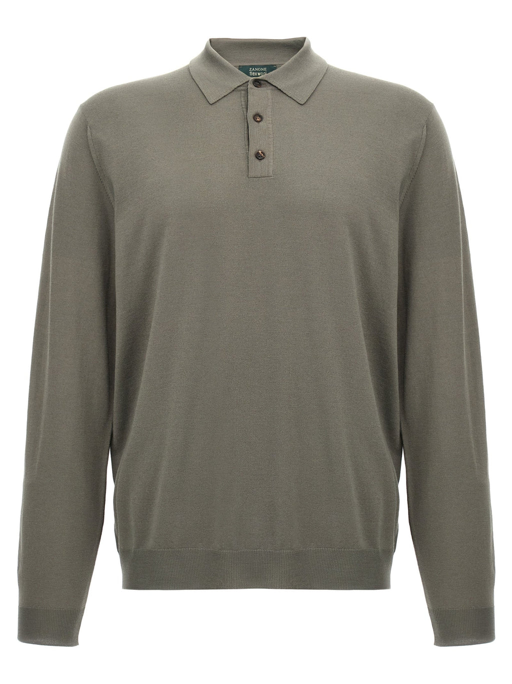 ZANONE Gray Virgin Wool Polo Shirt