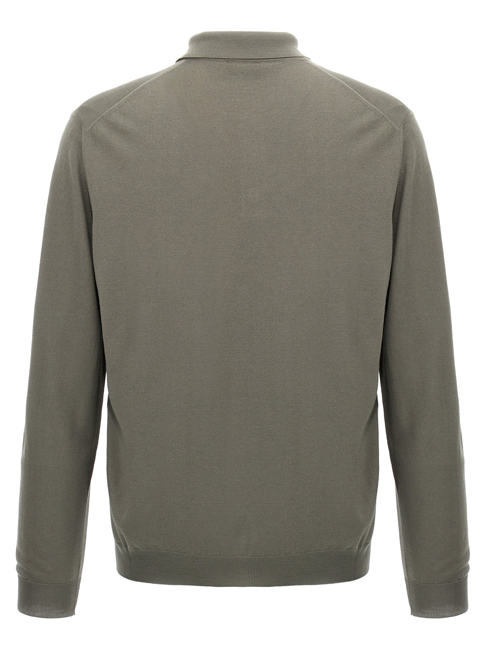 ZANONE Gray Virgin Wool Polo Shirt