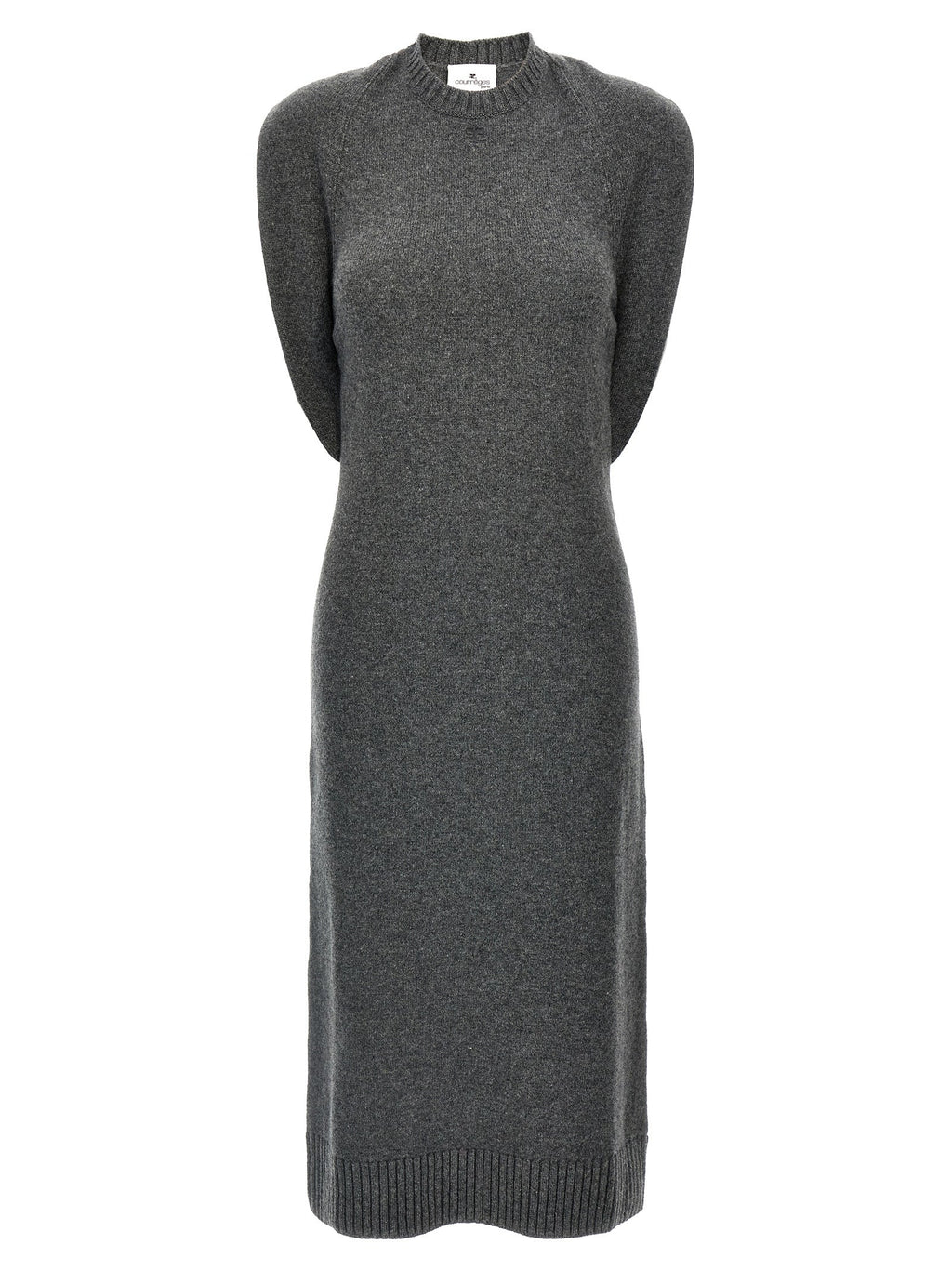 Courrèges Gray Wool Midi Dress