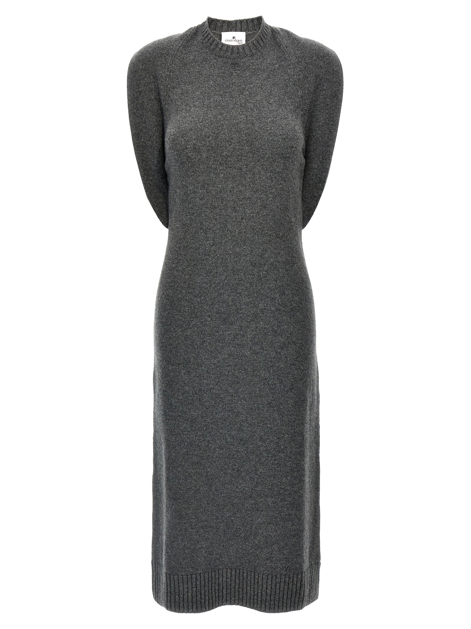 Courrèges Gray Wool Midi Dress