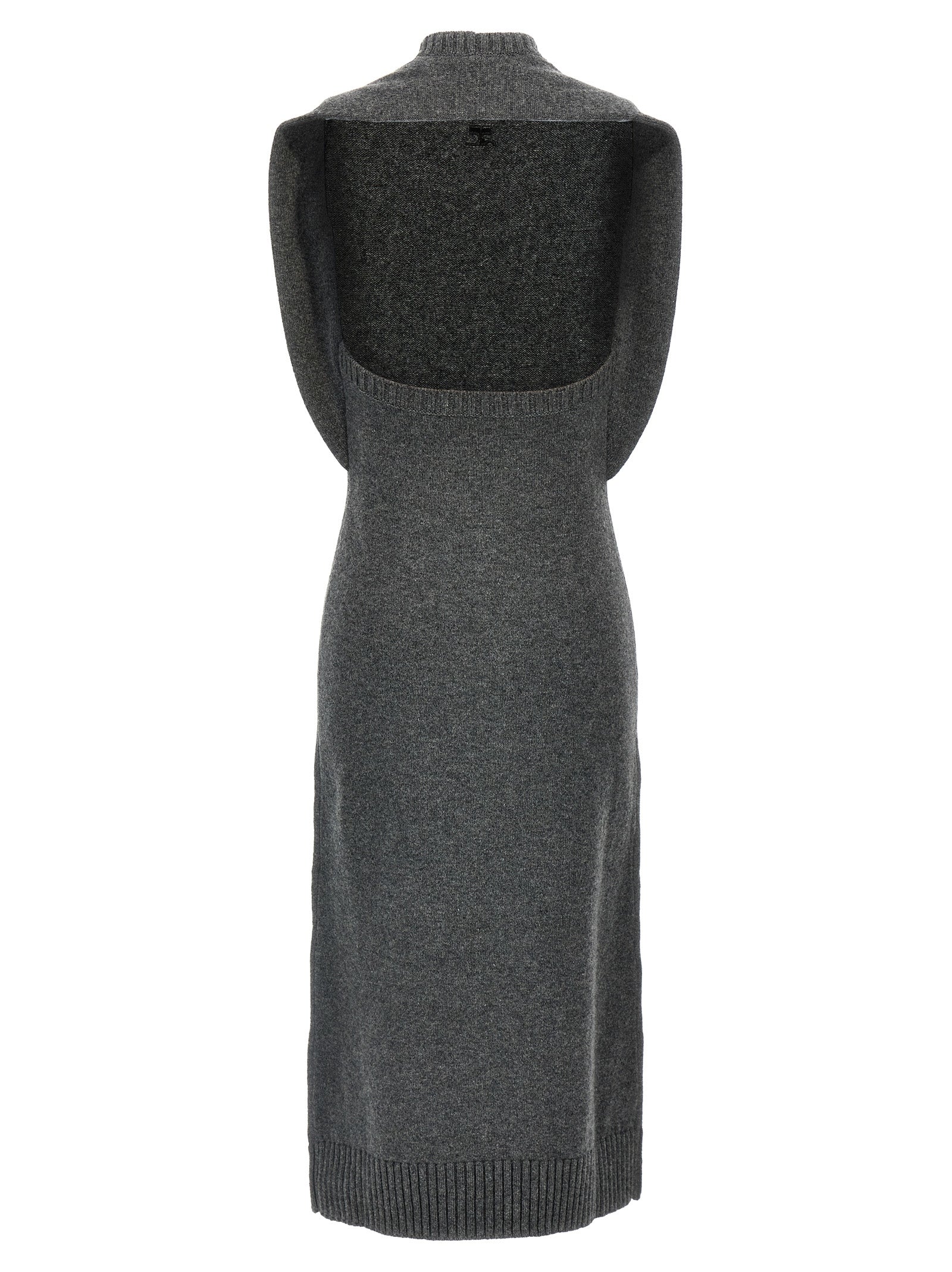 Courrèges Gray Wool Midi Dress