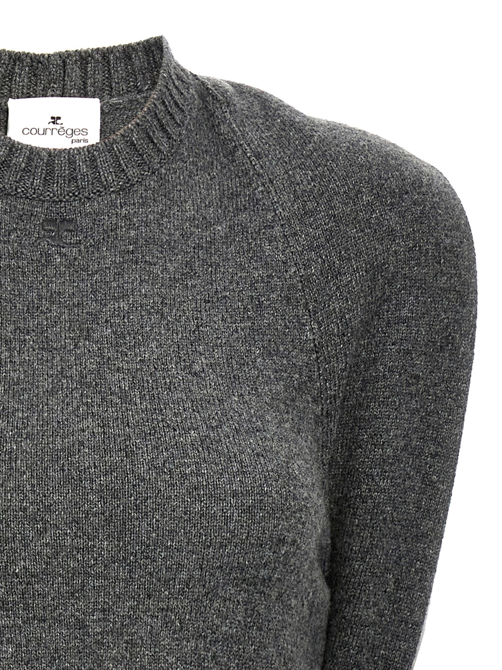 Courrèges Gray Wool Midi Dress