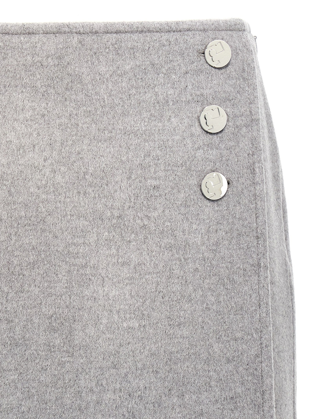 Tory Burch Gray Wool Long Skirt
