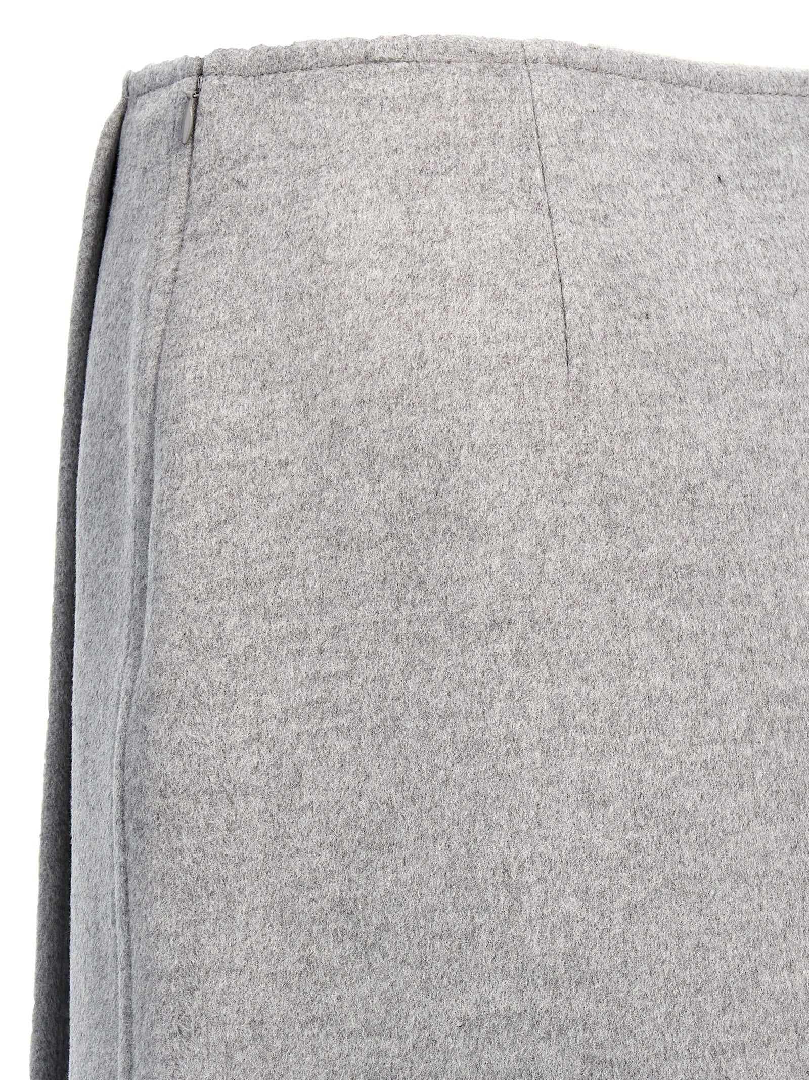 Tory Burch Gray Wool Long Skirt