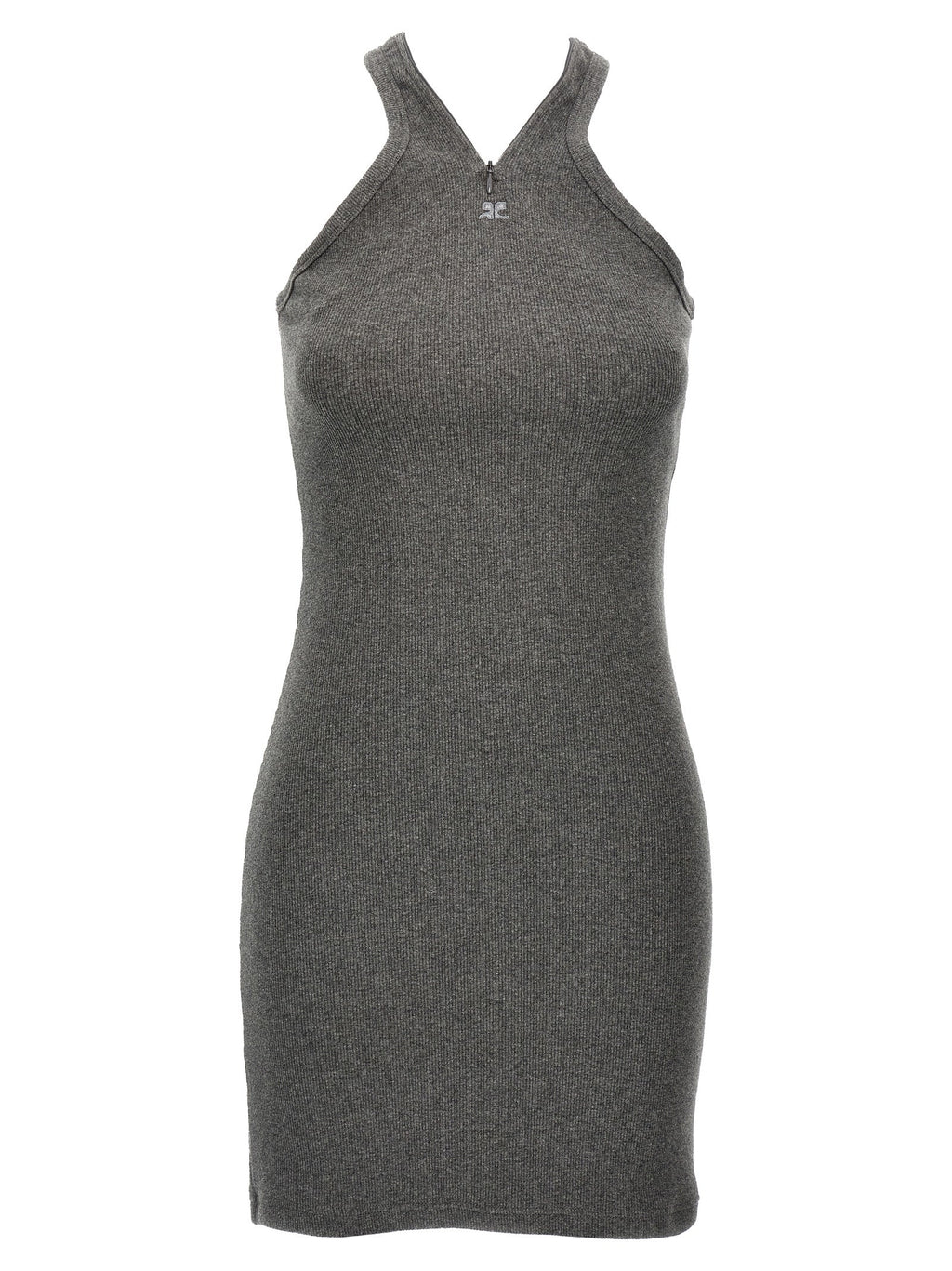 Courrèges Gray Cotton Short Dress