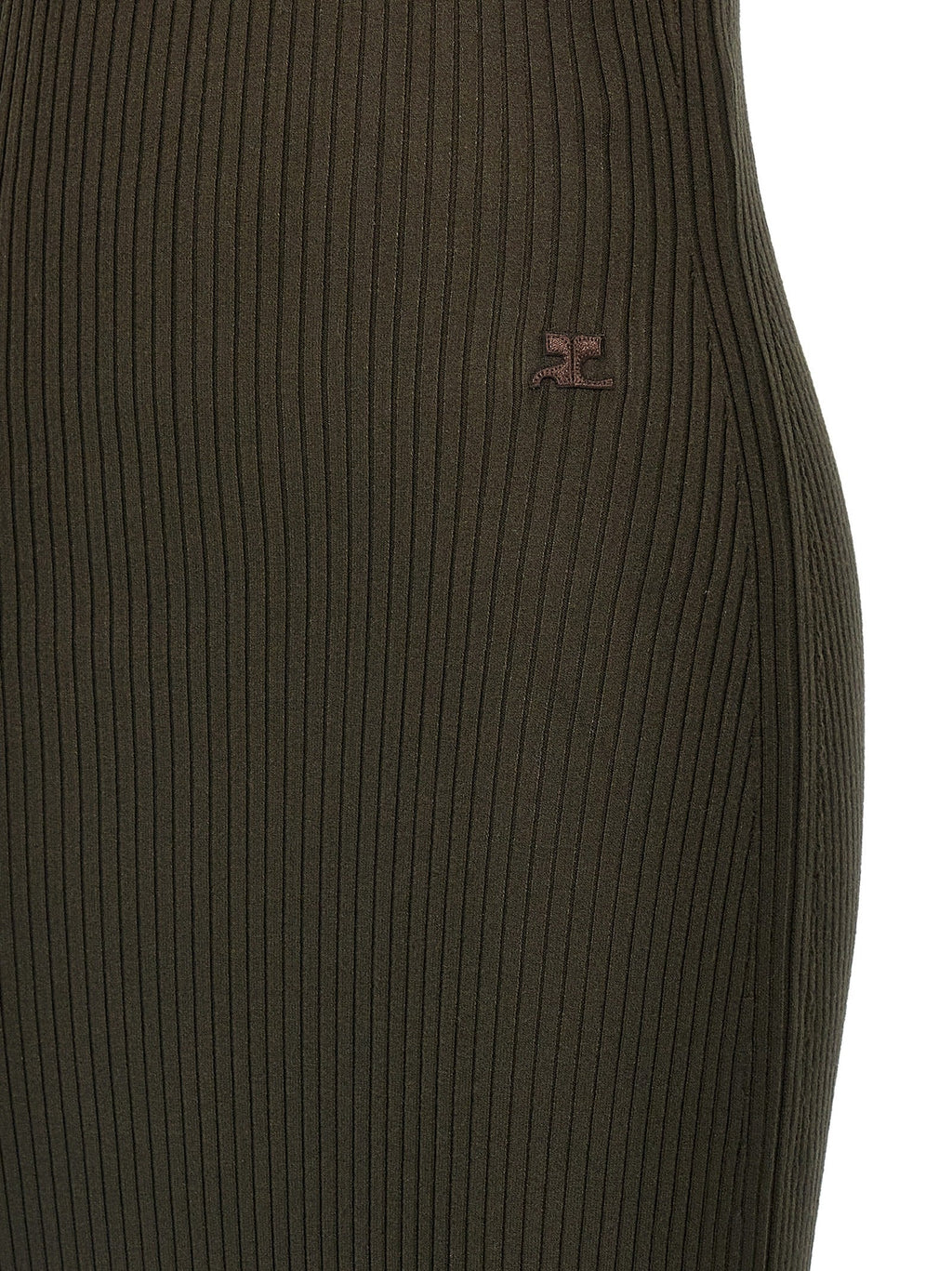 Courrèges Brown Viscose Long Dress