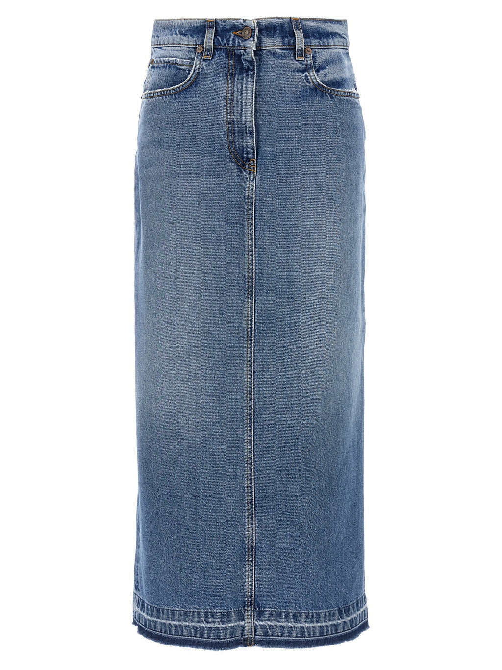 Fortela Blue Cotton Mini Skirt