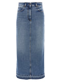 Fortela Blue Cotton Mini Skirt