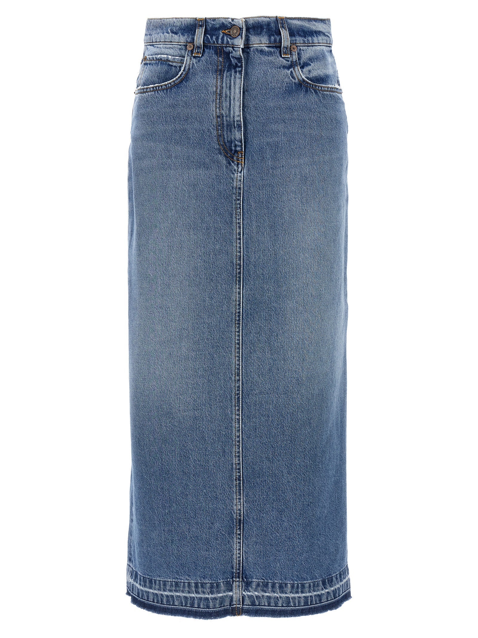 Fortela Blue Cotton Mini Skirt
