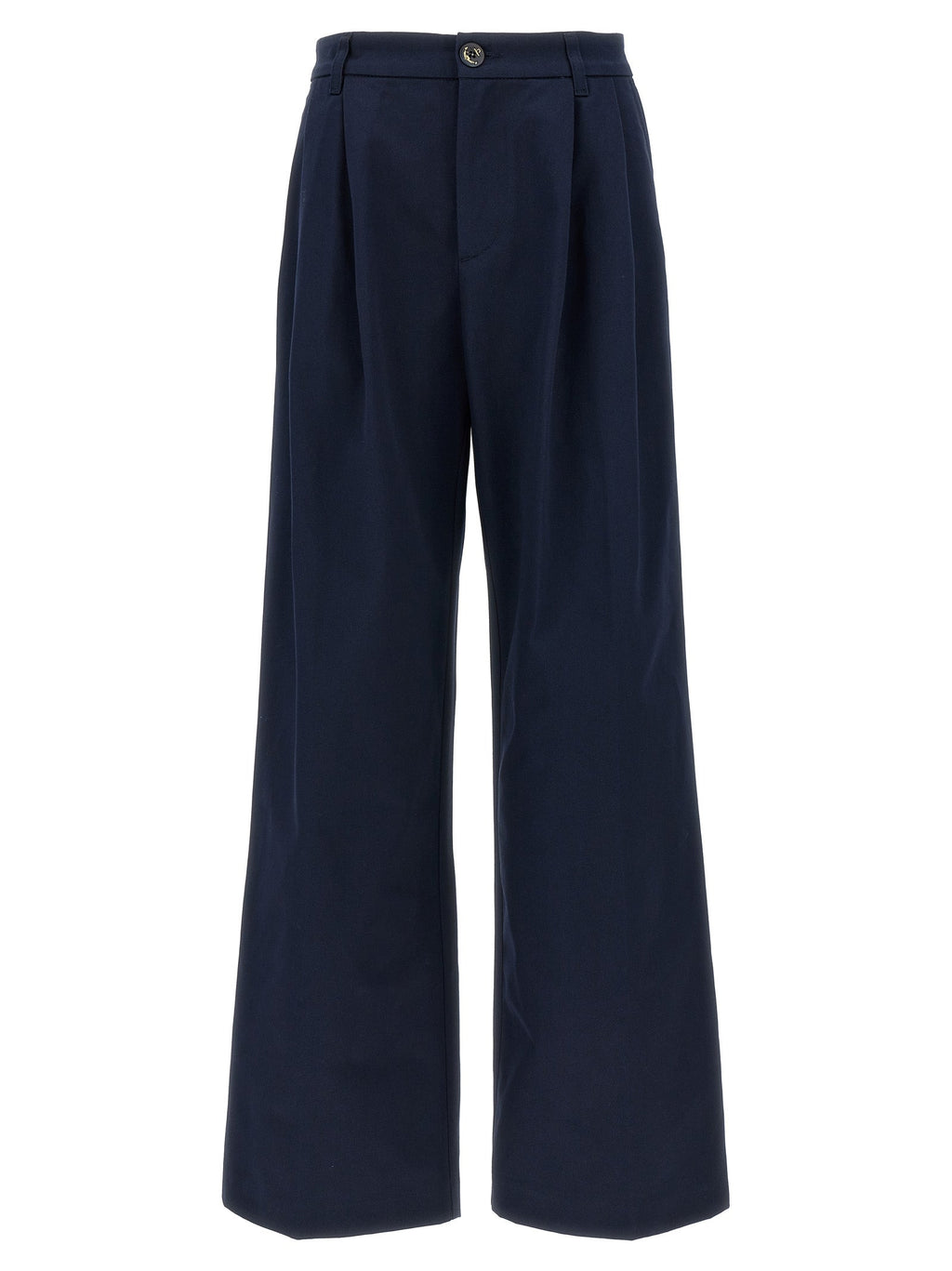 Fortela Blue Cotton Casual Pants