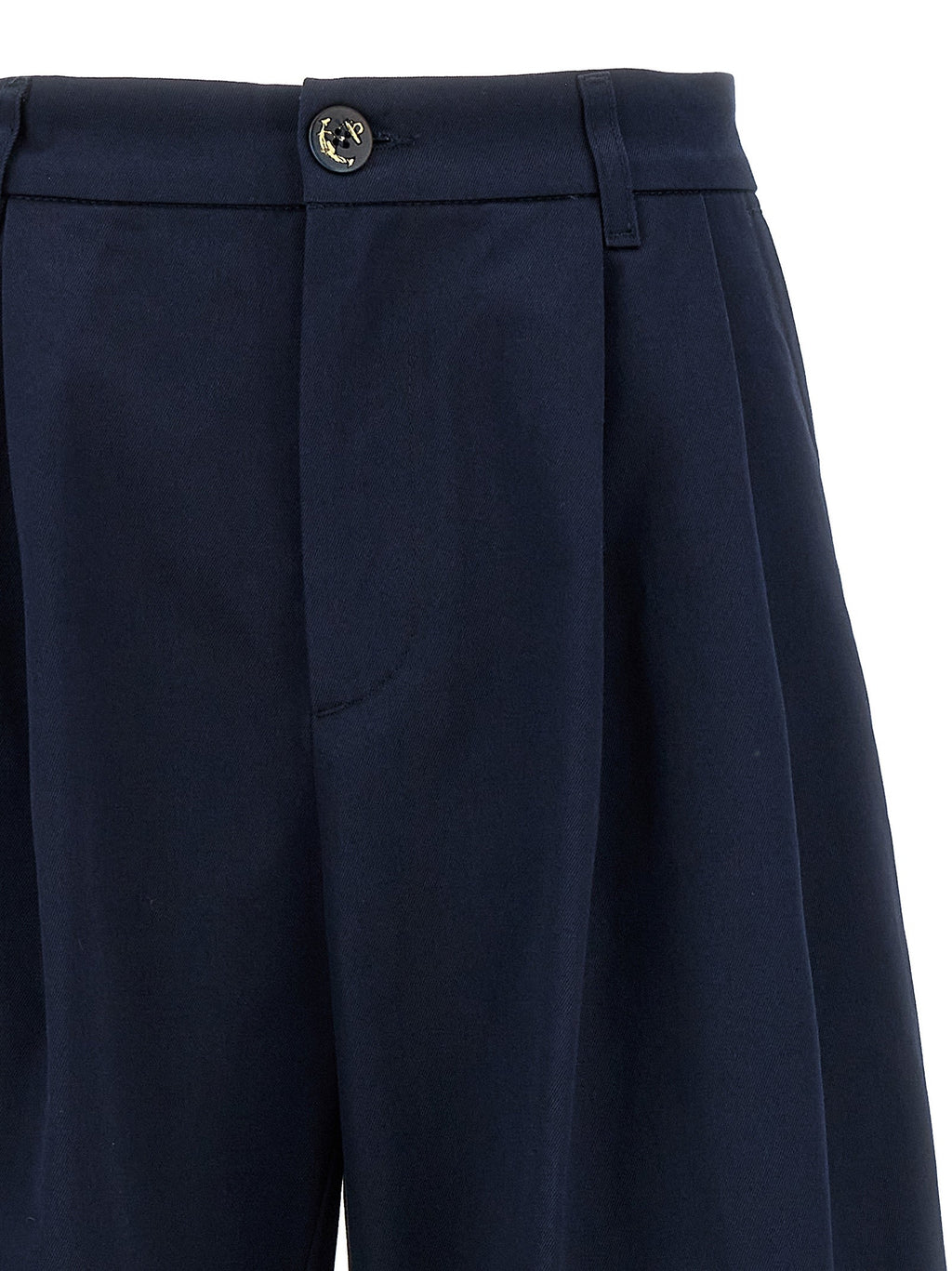 Fortela Blue Cotton Casual Pants