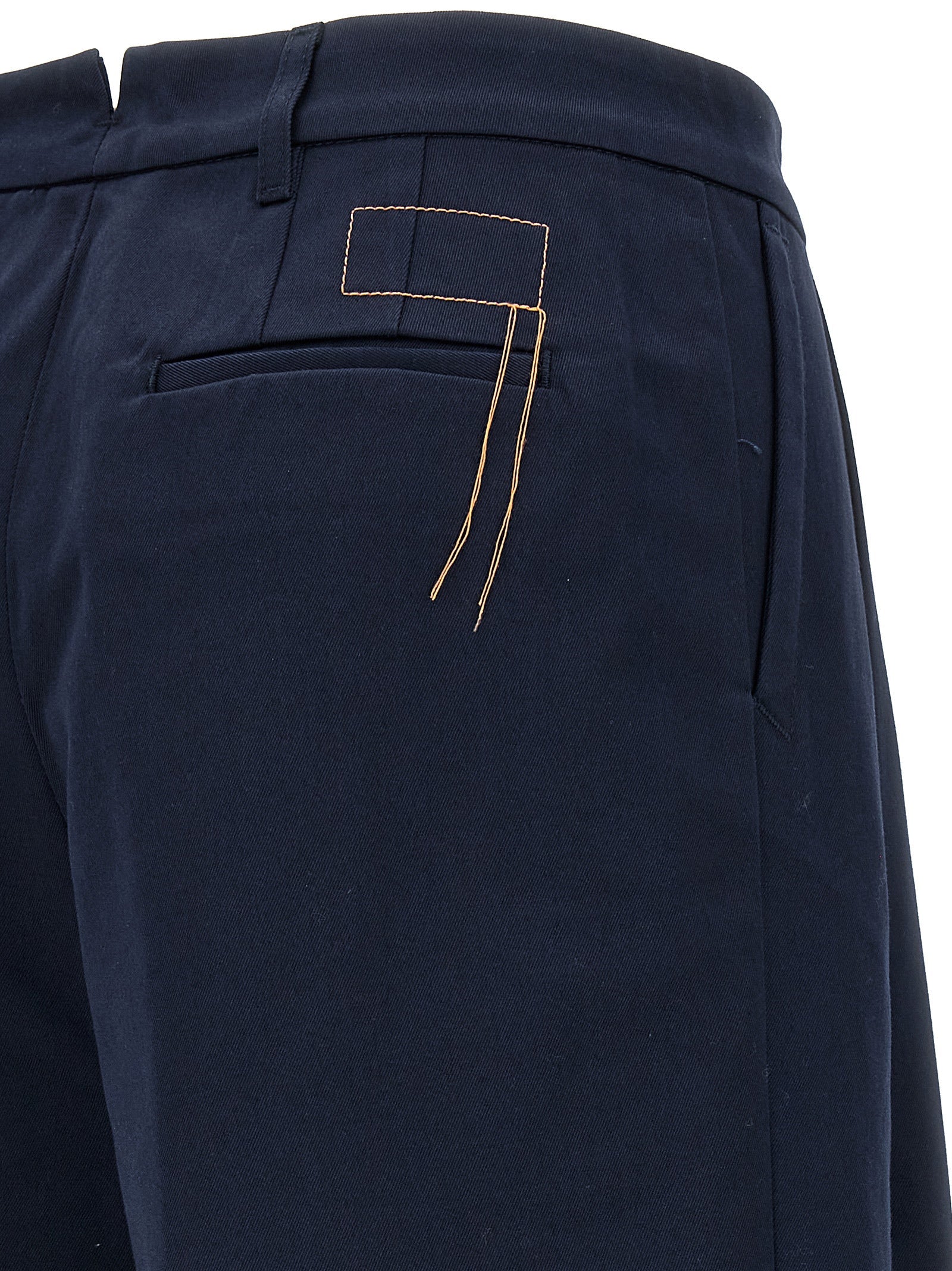 Fortela Blue Cotton Casual Pants