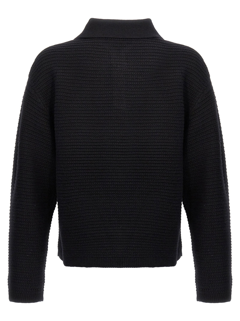 PURPLE Black Wool Cardigan