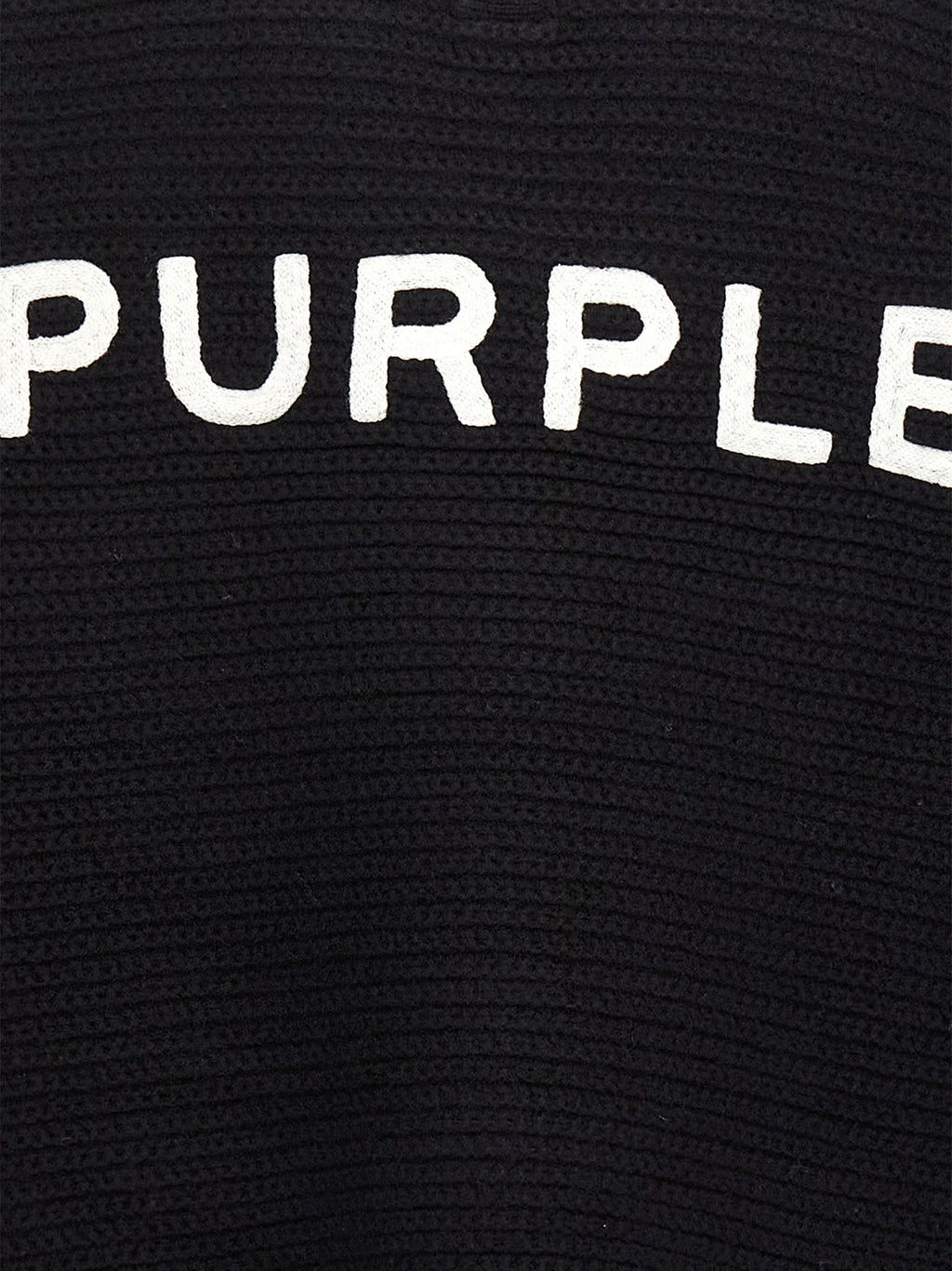 PURPLE Black Wool Cardigan