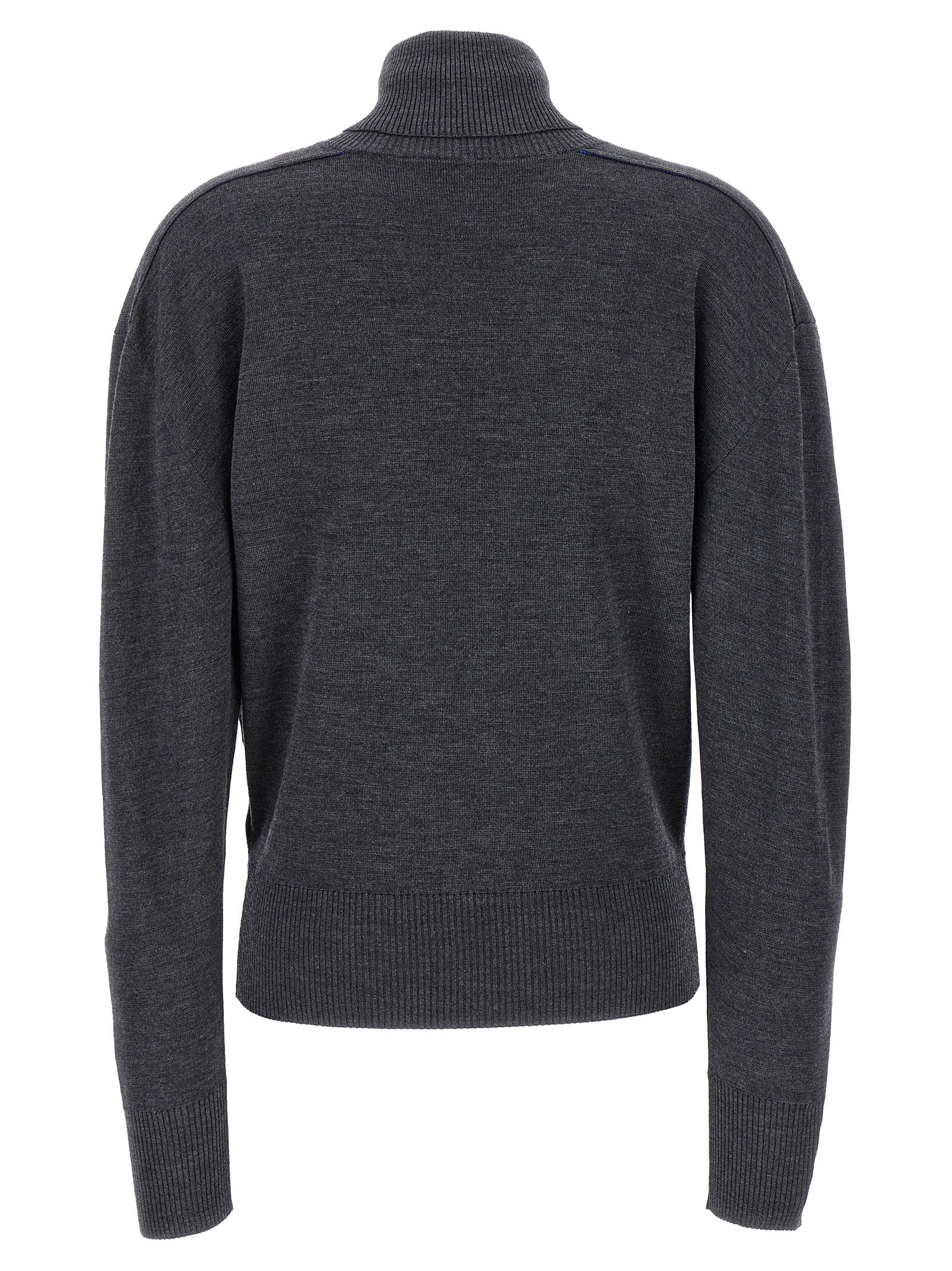 Burberry Gray Wool Cardigan