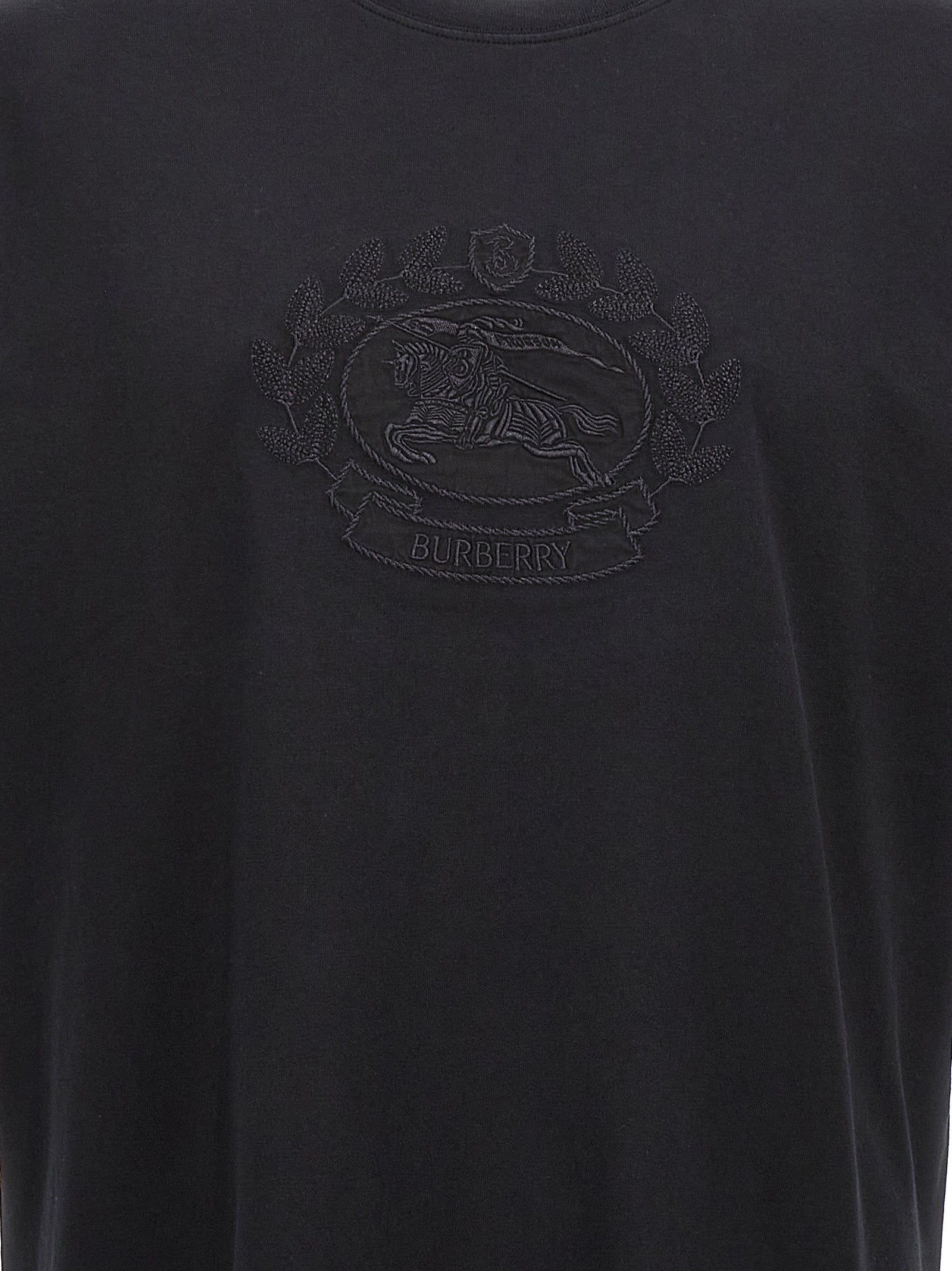 Burberry Black Cotton T-Shirt