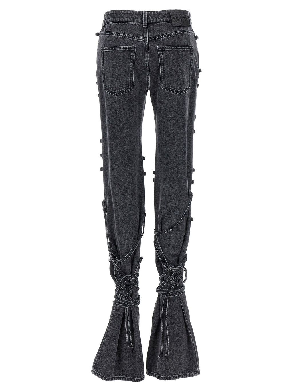Alexander McQueen Black Cotton Flared Jeans
