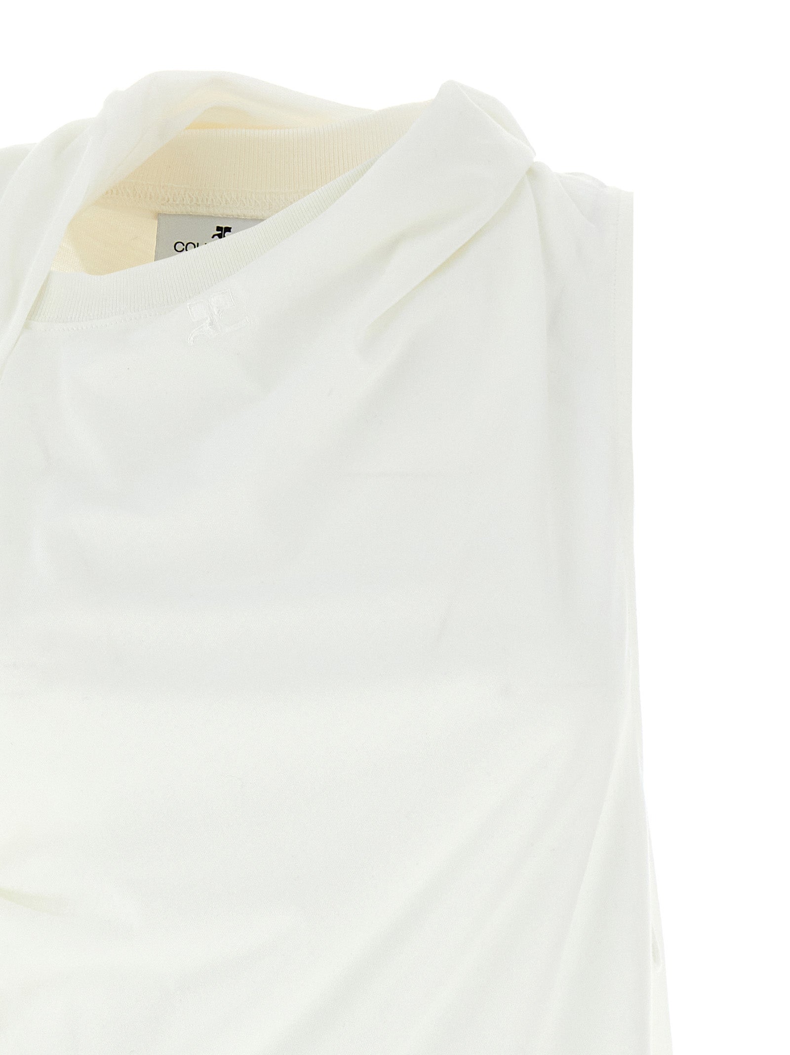 Courrèges White Cotton Long Sleeve T-Shirt