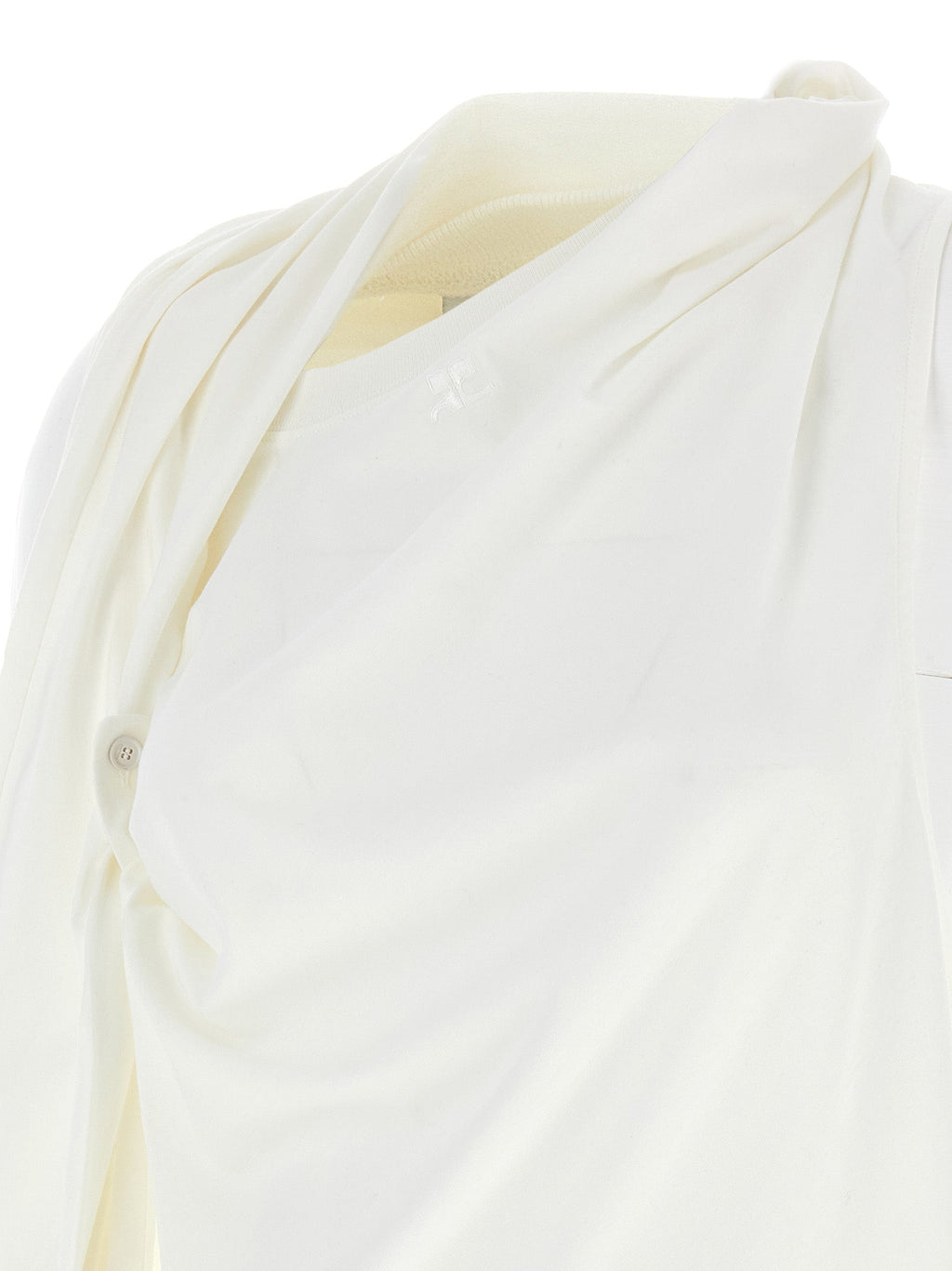 Courrèges White Cotton Long Sleeve T-Shirt