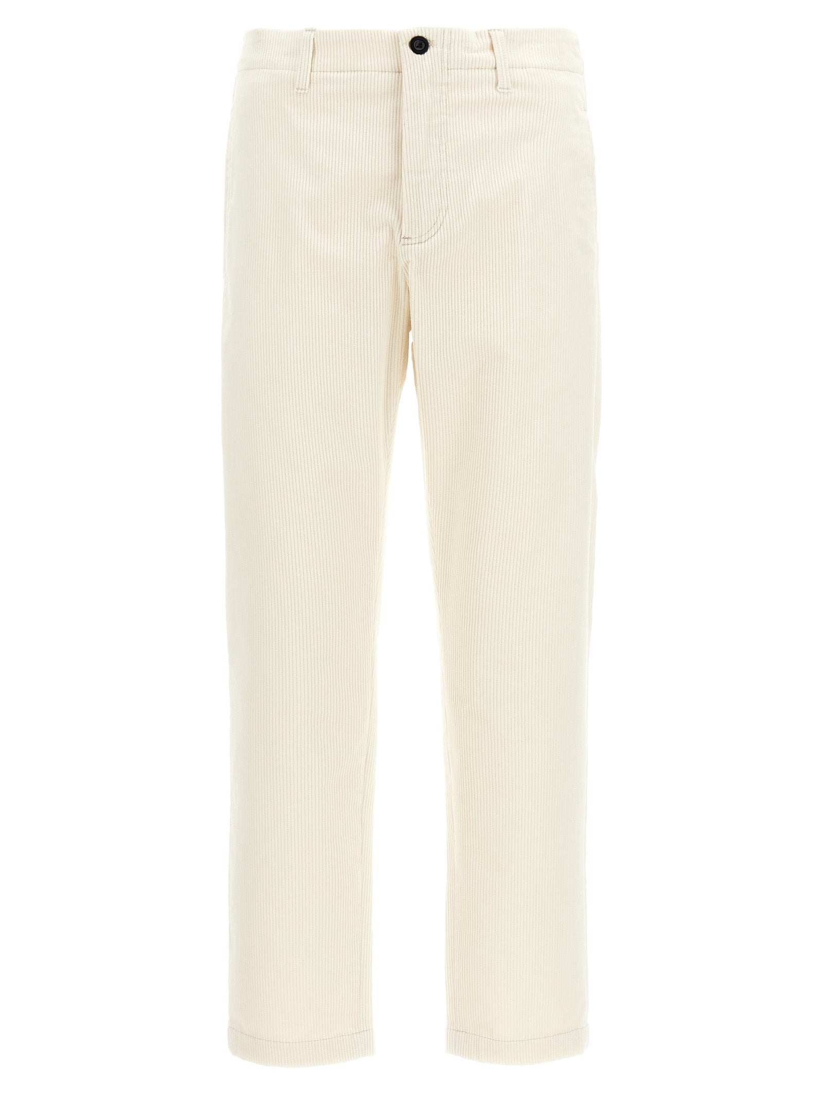 Department 5 White Cotton Casual Pants