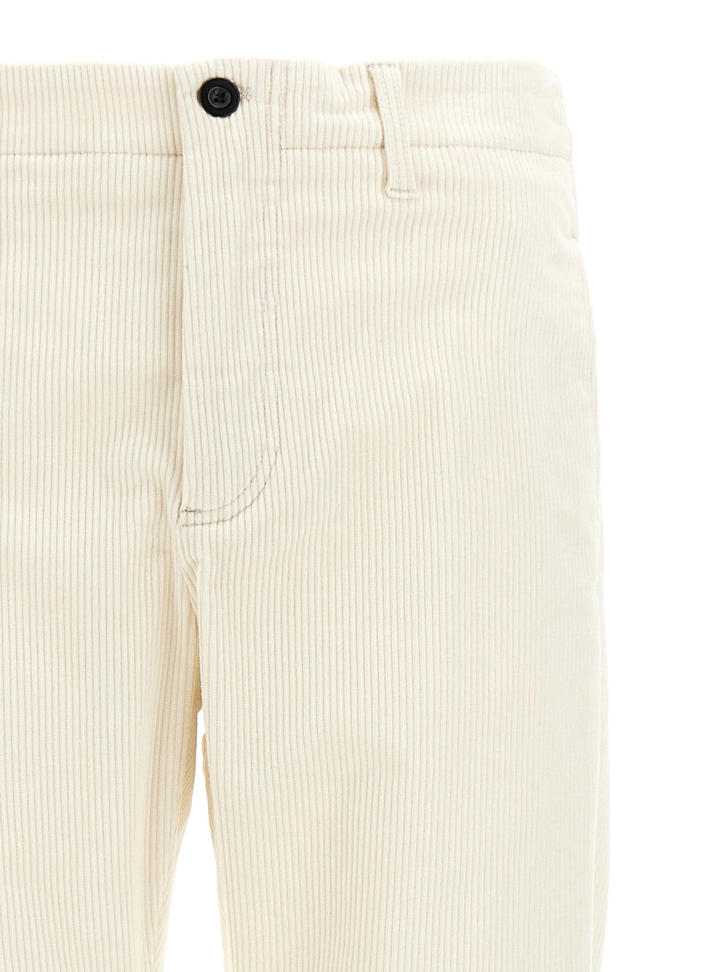 Department 5 White Cotton Casual Pants