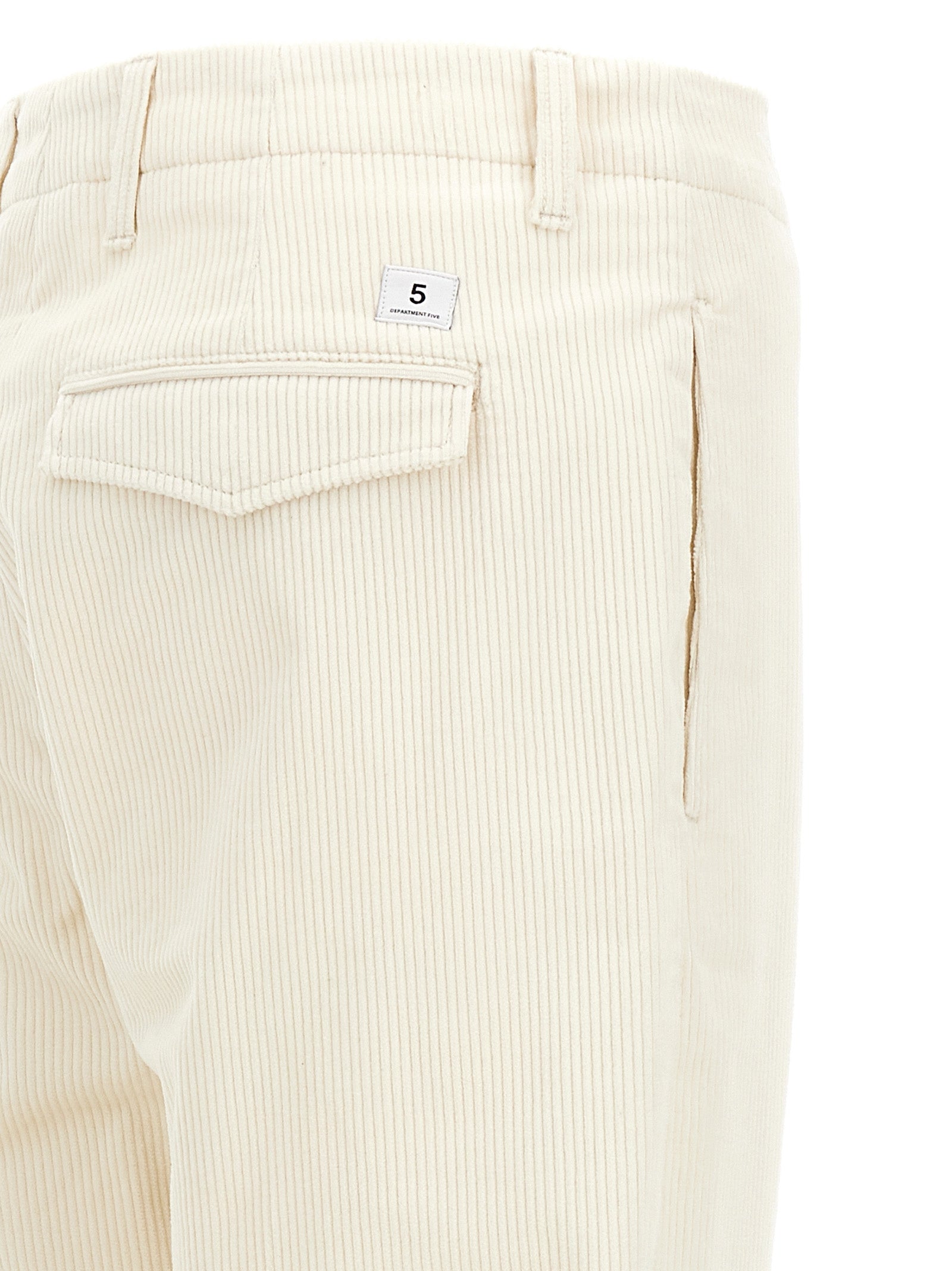 Department 5 White Cotton Casual Pants