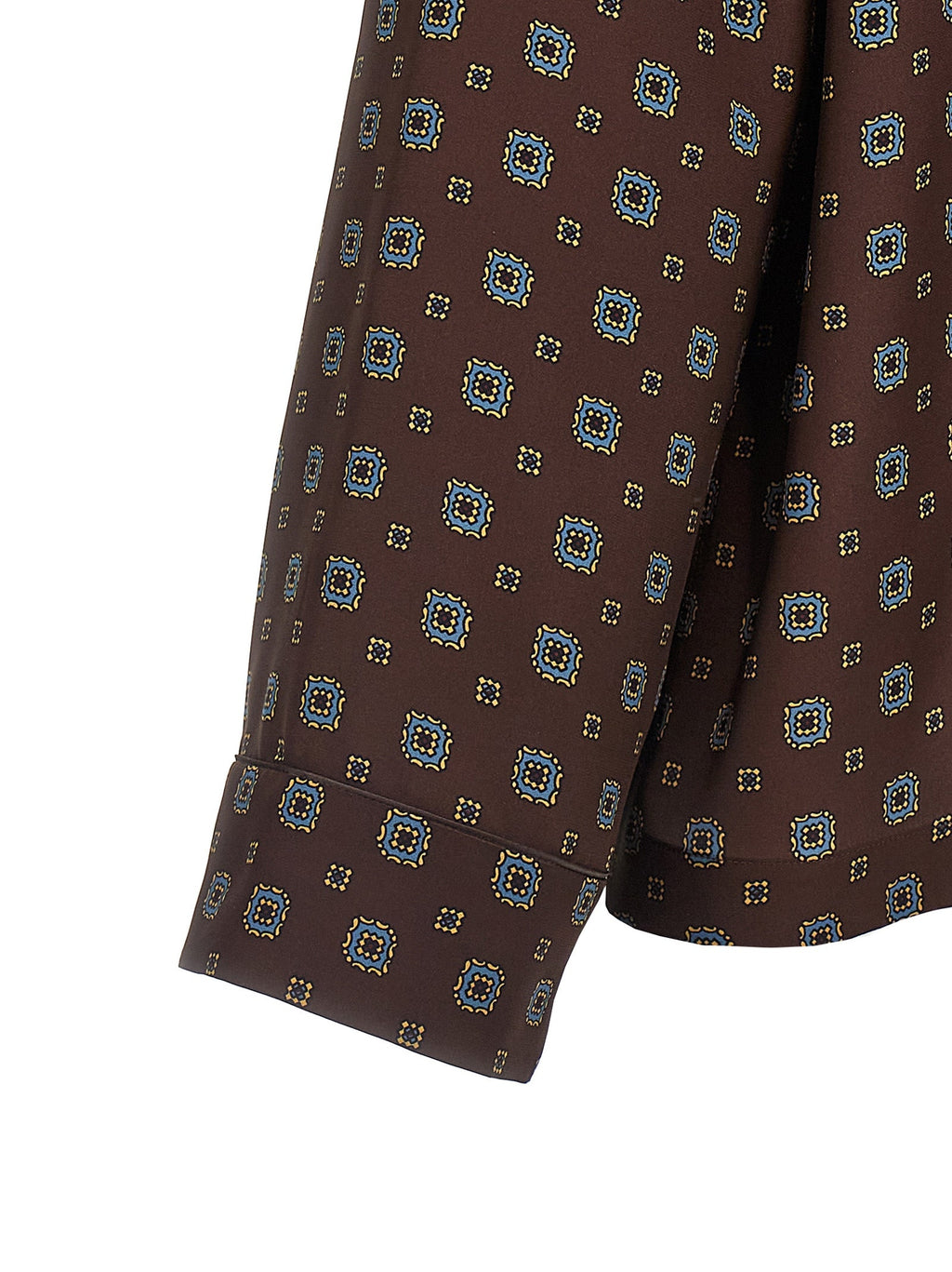 Moschino Brown Silk Blouse Moschino