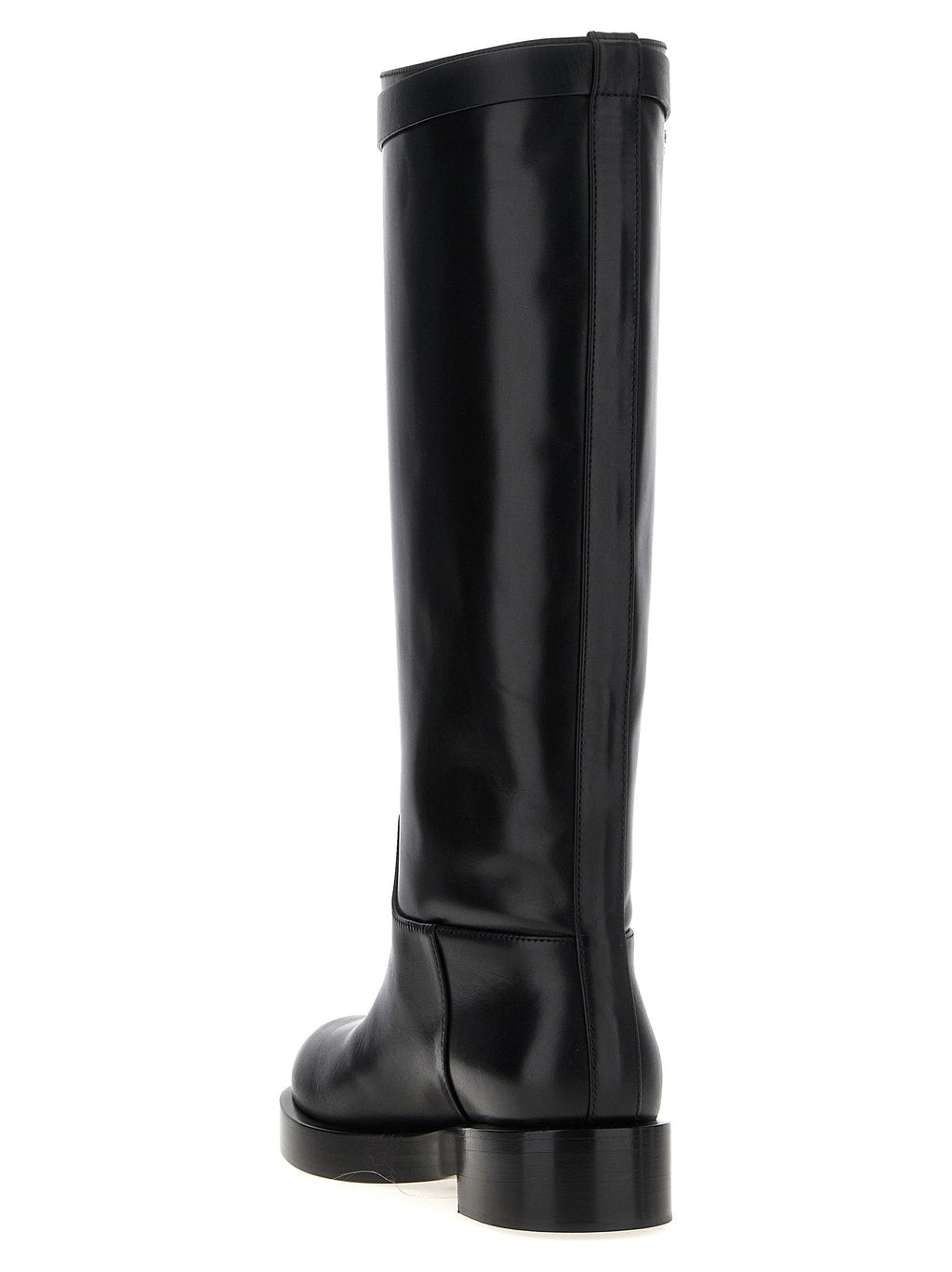 MACH & MACH Black Calfskin Over The Knee