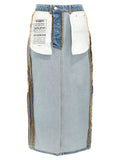 Vetements Blue Cotton Mini Skirt