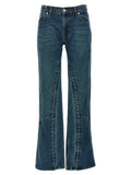 Y/PROJECT Blue Cotton Flared Jeans