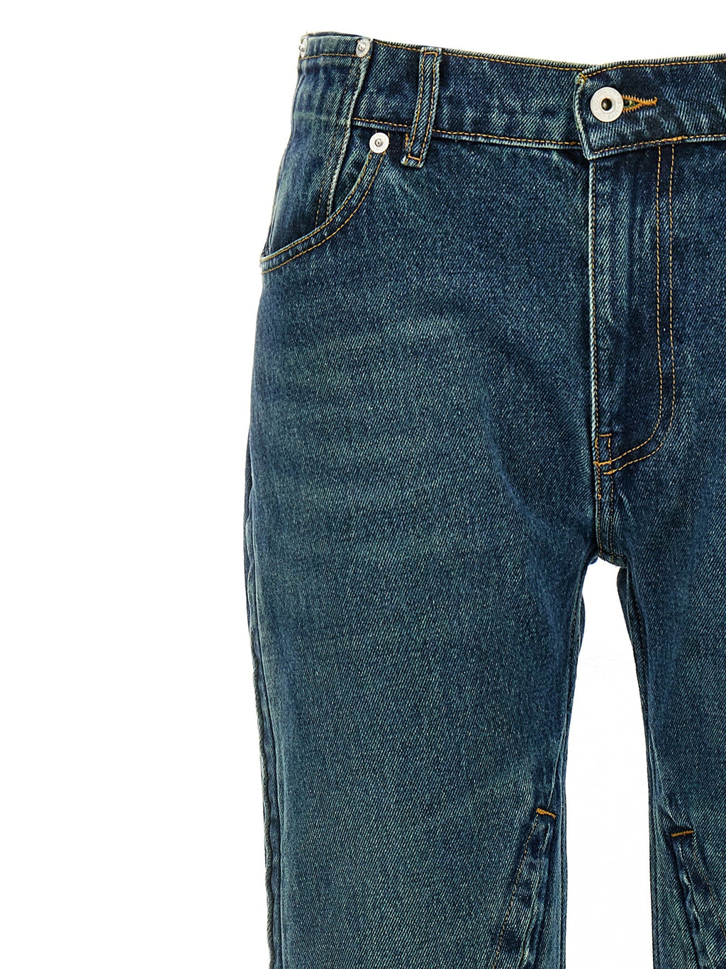 Y/PROJECT Blue Cotton Flared Jeans