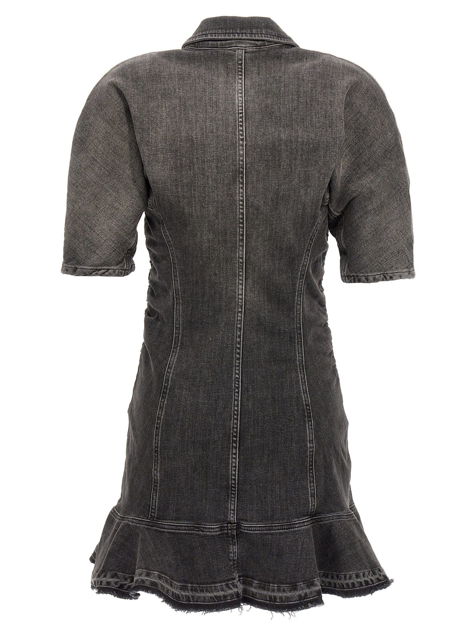Ganni Black Cotton Short Dress