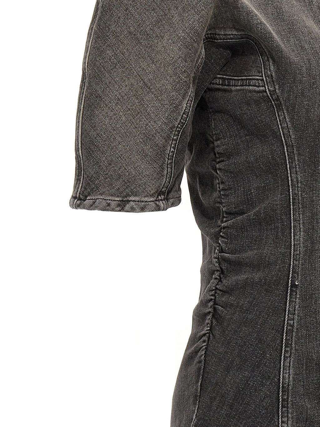 Ganni Black Cotton Short Dress