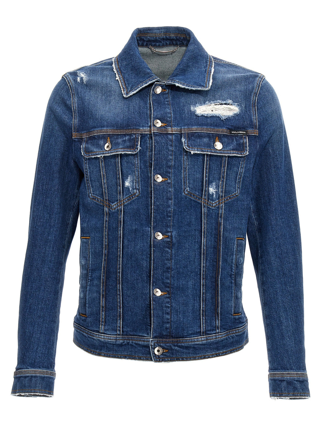 Dolce & Gabbana Blue Cotton Denim Jacket Dolce & Gabbana