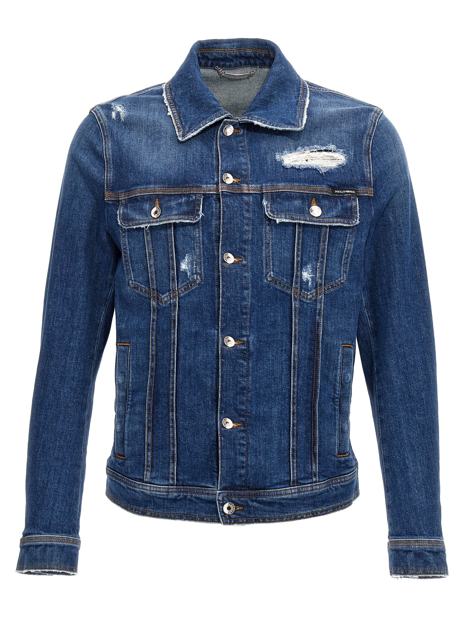 Dolce & Gabbana Blue Cotton Denim Jacket Dolce & Gabbana