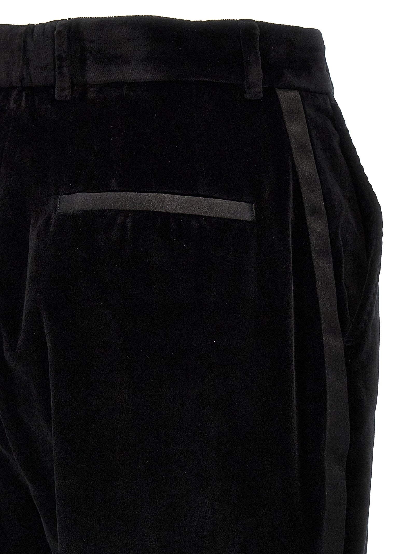 Dolce & Gabbana Black Cotton Dress Pants